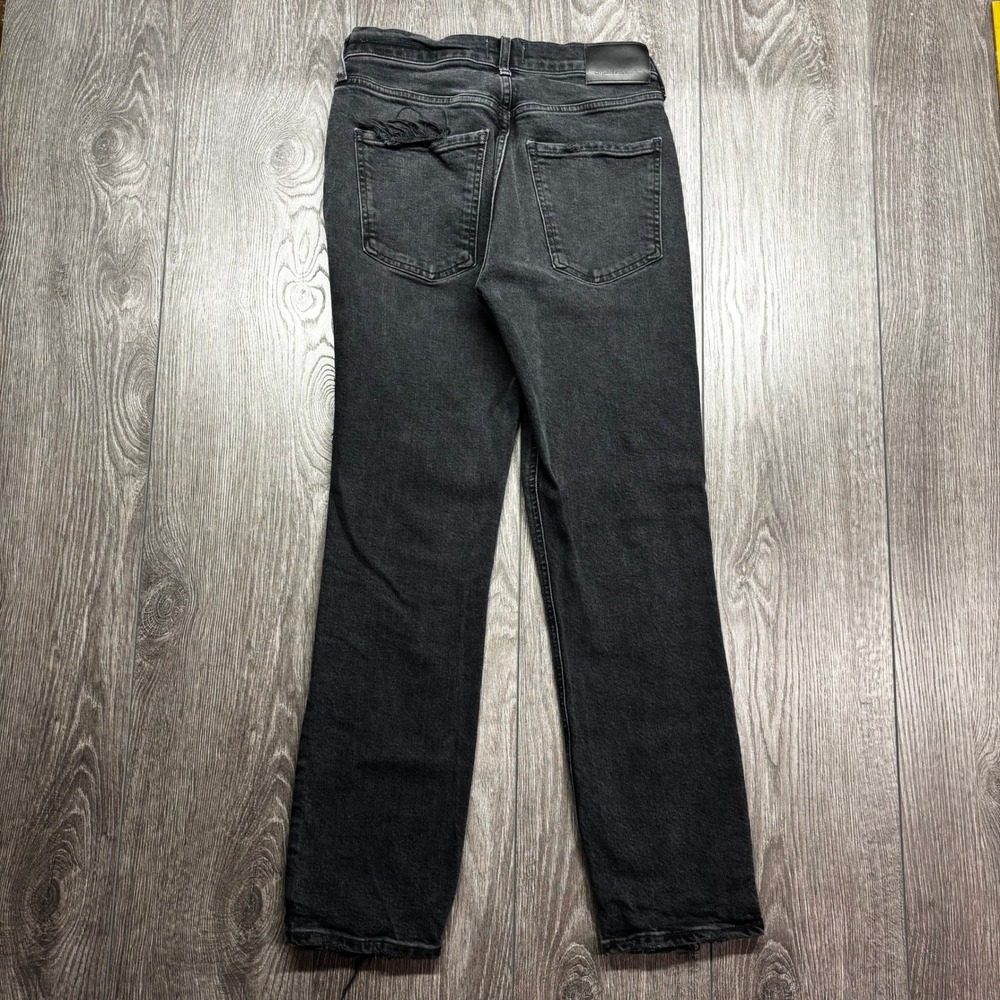 Citizens of Humanity 27 Jolene High Rise Straight Distressed Black Jeans